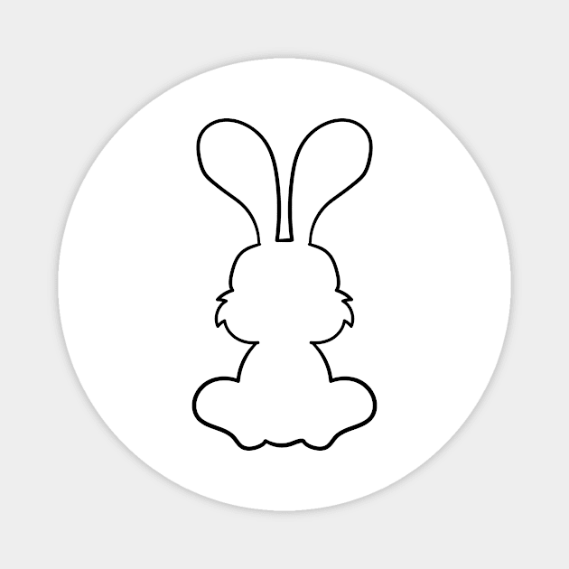 Hare silhouette in black Magnet by Dominic Becker